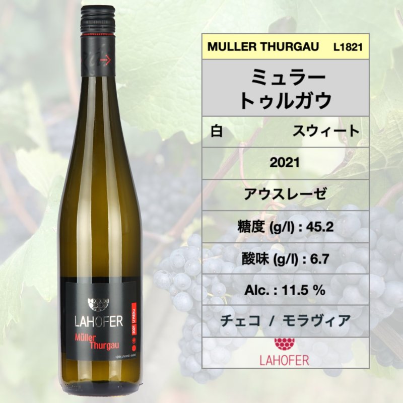 画像1: ミュラー・トゥルガウ  2021  /  Muller Thurgau 2021  🇨🇿 (ラホフェル -  ワイナリー) (1)